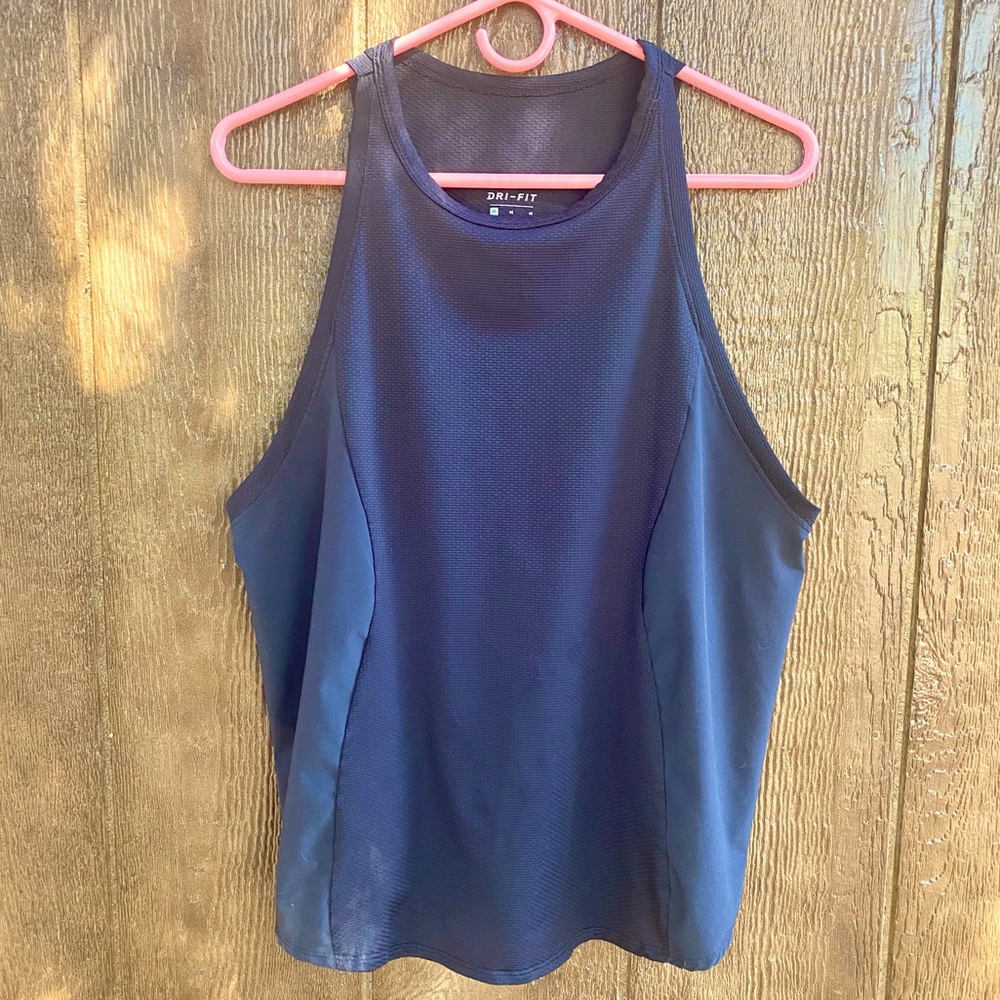 Nike Dri-Fit Black Halterneck Tank Top Size Medium